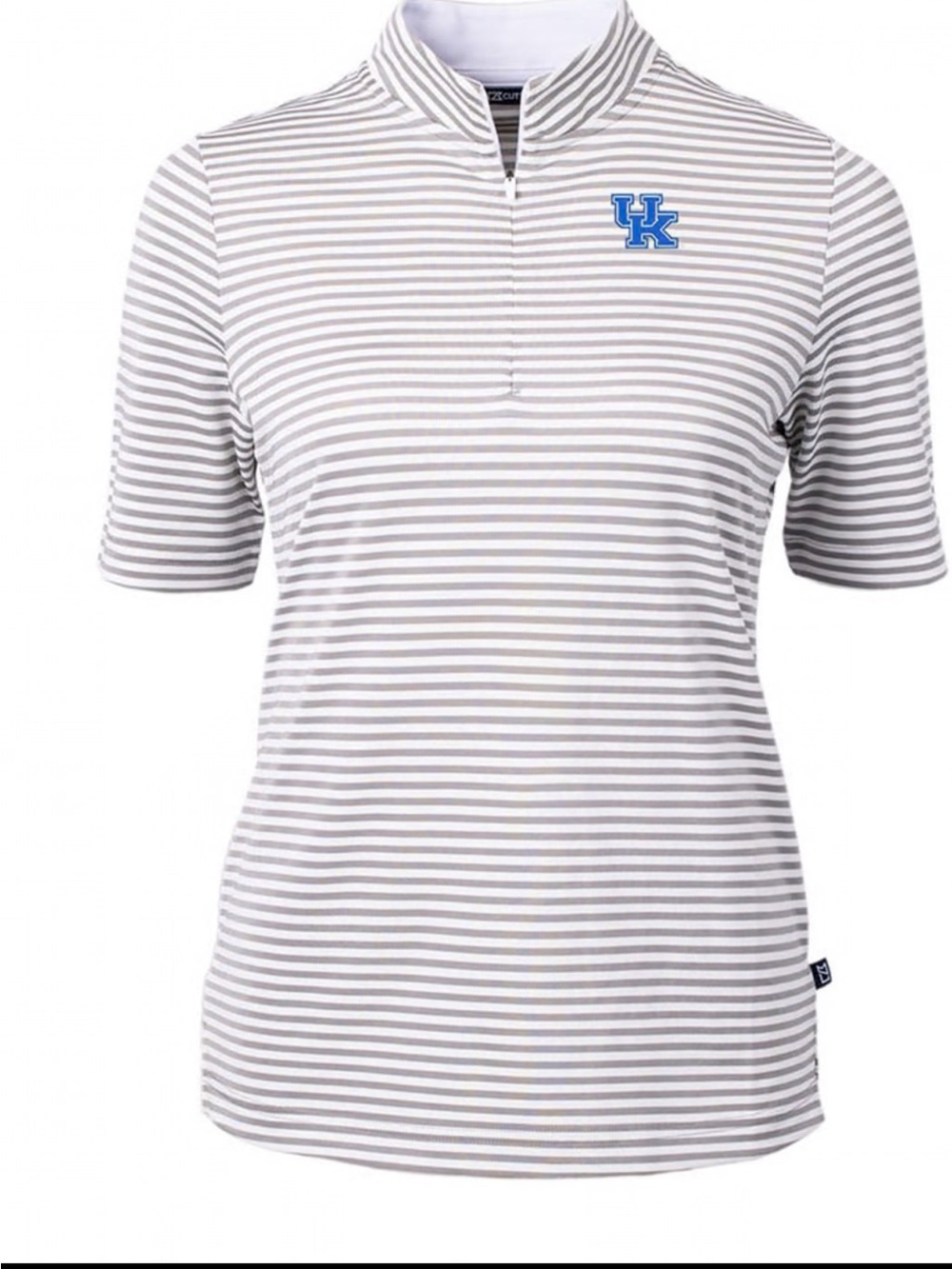 CUTTER AND BUCK KENTUCKY WILDCATS WOMENS GREY VIRTUE ECO PIQUE Size XL